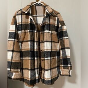 Brown Plaid Fall Jacket 🍂
